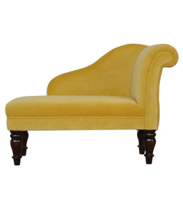 Mustard Velvet Chaise