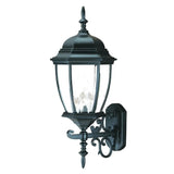 Matte Black Ornamental Lantern Wall Light