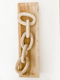 Carved Wood Links - Natural/Black