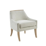 Modern Farmhouse Armless Accent Chair, Textured Ivory