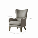 Swoop High Back Wingback Accent Chair, Grey (LTL)