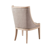 Farmhouse Curved Dining Chair with Wheat Wood Finish (LTL)