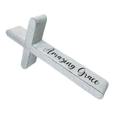 Amazing Grace Cross- Rustic White