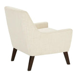 Textured Upholstered Lounge Chair - Cream