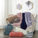 Chenille Chunky Knit Throw