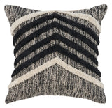 Black Pinstripe Throw Pillow