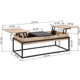 Expandable Coffee Table with Storage - THIEDE (47.2")