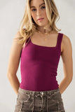 Sculpt Knit Square Neck Sleeveless Bodysuit