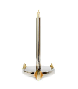 Paper Towel Holder with Gold Symmetrical Design