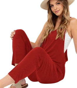 Sleeveless Jumpsuit with Pockets