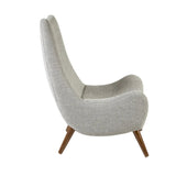 Transitional Grey Armless Modern Accent Chair (LTL)