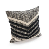 Black Pinstripe Throw Pillow