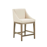 Sloped Arm Farmhouse Counter Stool - Cream/Ivory