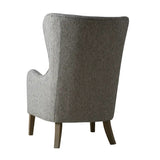 Swoop High Back Wingback Accent Chair, Grey (LTL)