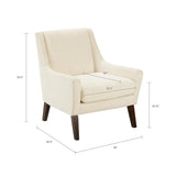 Textured Upholstered Lounge Chair - Cream