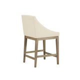 Sloped Arm Farmhouse Counter Stool - Cream/Ivory