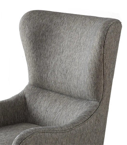 Swoop High Back Wingback Accent Chair, Grey (LTL)