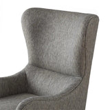 Swoop High Back Wingback Accent Chair, Grey (LTL)