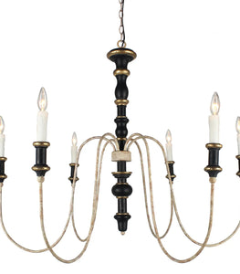 Karalea Chandelier With Black and Gold Finish