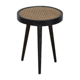 Ash Black Rattan End Table