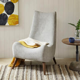 Transitional Grey Armless Modern Accent Chair (LTL)