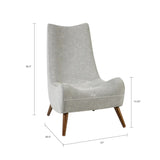 Transitional Grey Armless Modern Accent Chair (LTL)