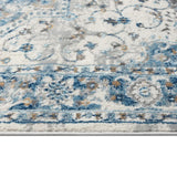 Medallion Woven Area Rug/Runner, Blue